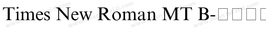 Times New Roman MT B字体转换